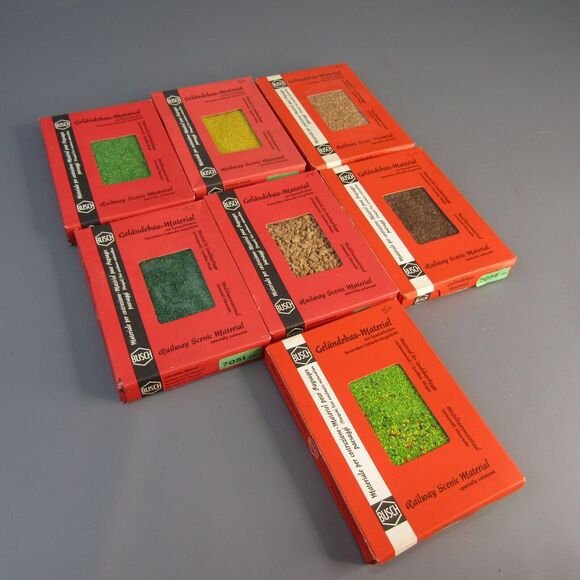 Vintage‎ Busch Railway Scenic Material Lot of 7 Boxes NEW Old Stock Gelandebau - Picture 1 of 12